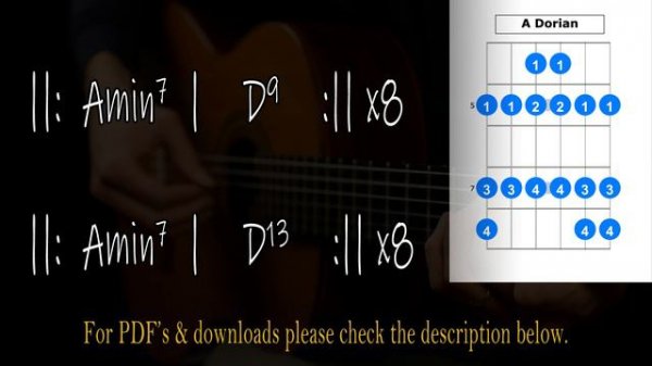 Bossa Nova Backing Track -  A Dorian (A Minor) - Guitar Improvising Over Latin Chord Changes