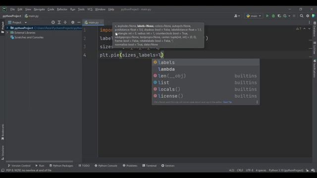 Pie Chart with the Python. смотреть онлайн