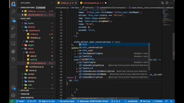 REACT CHAT APP || PART - 31 (One to One Messaging) смотреть онлайн