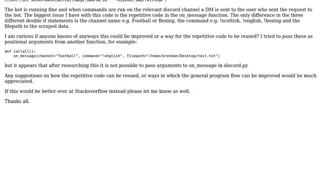 Code Review: Python s - Sports Fixture Bot смотреть онлайн