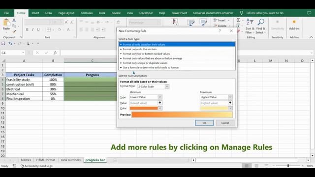 Learn how to make a progress bar in Excel step by step! смотреть онлайн