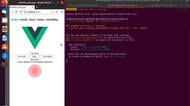 ROS and VUE via Ros_bridge interfaces смотреть онлайн