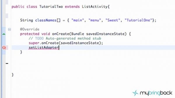 Learn Android Tutorial 1.19- String Array and ListView