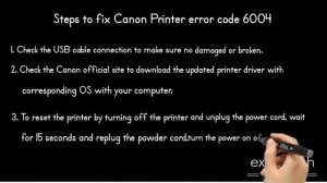 Fix Canon Printer Error Code 6004 | Exceltechguru.com