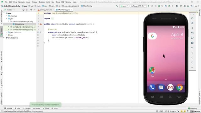 Android Studio 3.6 Empty Activity смотреть онлайн