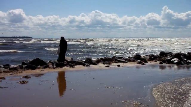 Морской прибой на Финском заливе смотреть онлайн