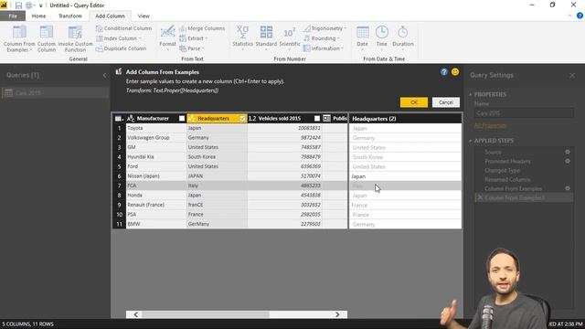 Power BI Desktop - Column from Examples смотреть онлайн