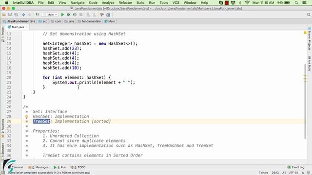 Java Set, HashSet and TreeSet (Java Unordered Collections) #10.2 смотреть онлайн