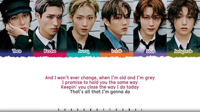 P1Harmony 'Fall In Love Again (Prod. By C. “Tricky” Stewart & Believve)' Lyrics | ShadowByYoongi