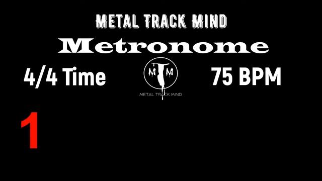 Metronome 4/4 Time 75 BPM visual numbers смотреть онлайн
