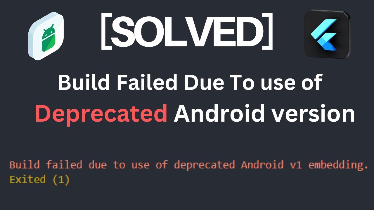 [SOLVED] Build Failed Due To Use Of Deprecated Android V1 Embedding