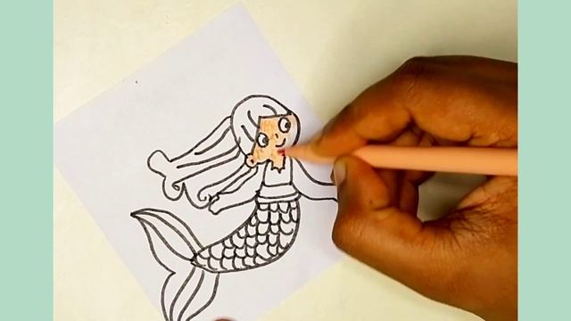 Let's Draw And Color Mermaid?♀️Easy Drawing, Coloring And Painting For Kids And Toddlers