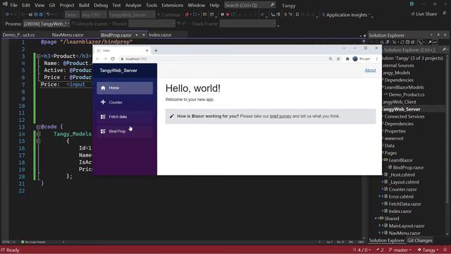 15  Введение в Blazor на .NET 6, двунаправленная привязка данных в Blazor