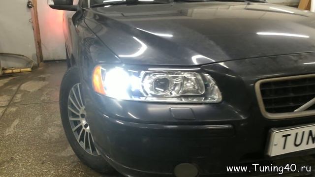 Volvo S60, Установка Би ксеноновых линз Koito Q5 + DRL Crossfire смотреть онлайн