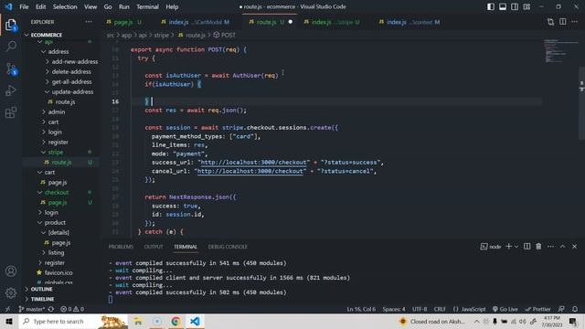 Build a Fullstack E-commerce App using Next.js 13, Firebase, MongoDB, Stripe, Tailwind CSS - Part 3 смотреть онлайн