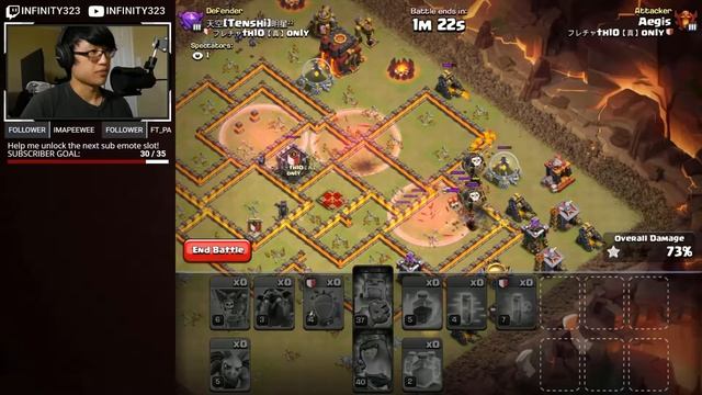 Messing up 12 Bases LIVE with Electrone LaLo! | TH10 Attack Strategies смотреть онлайн