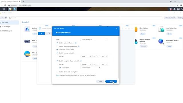 Database backup on Synology NAS / Data backup Hyper Backup PaperOffice Document Management DMS смотреть онлайн