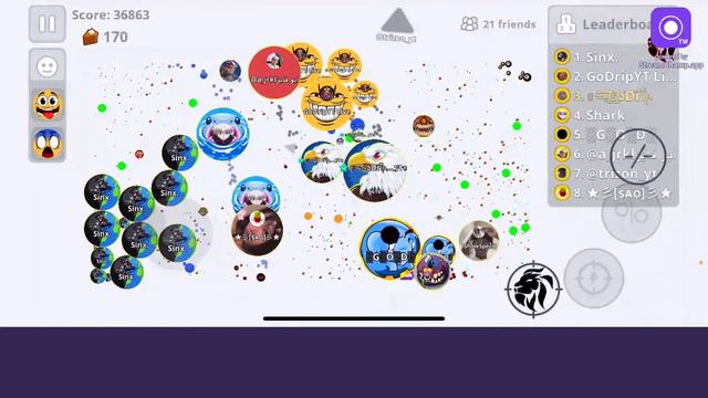 Wow...... Very Dangerous 😂 | AGARIO MOBILE LIVE | Agar.io смотреть онлайн