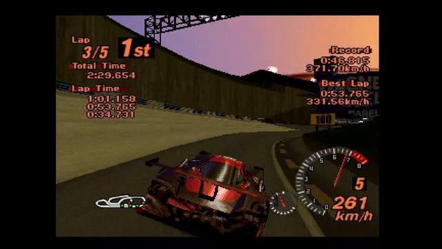 Gran Turismo 2 - Gran Turismo All Stars Red Rock Valley Race with Nissan R390 GT1 '97 смотреть онлайн