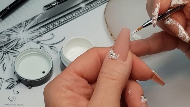 I'm In Love With This Nails ? .Lace French Nails. Bridesmaid Nails. Gel Back Fill On My Nails. #nai