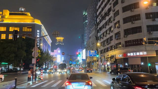 上海夜间驾车之旅-中国年GDP最高的城市-4K HDR