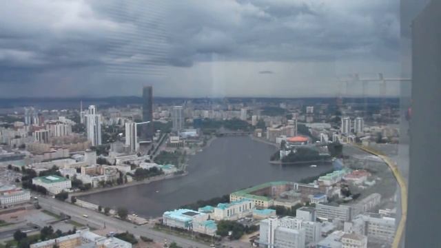 Екатеринбург с высоты 196 метров Бизнес центр Высоцкий смотреть онлайн