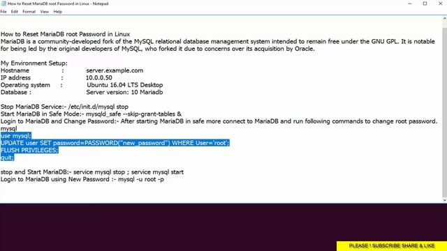 How to Reset MariaDB root Password in Linux смотреть онлайн