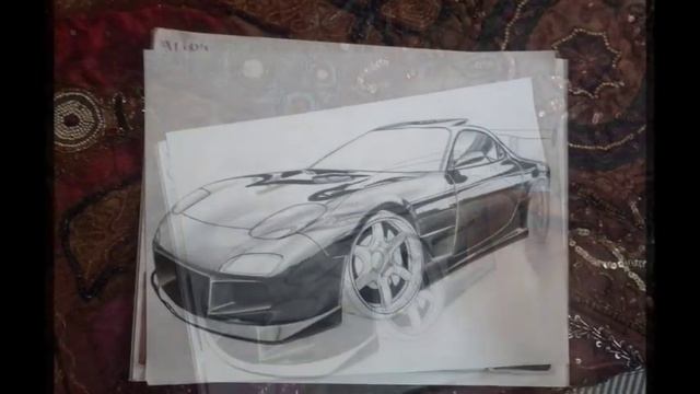 Mazda RX7 Drawing смотреть онлайн