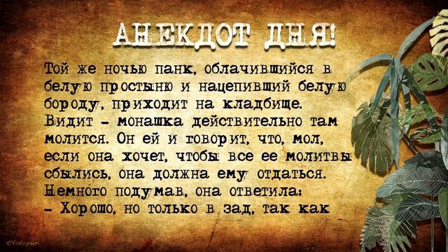 Анекдот Дня! Страшный любовный тройничек - Панк, монашка и Шофёр! смотреть онлайн