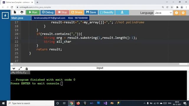 Part-6 : Coding questions for Placement : Find string is palindrome or not смотреть онлайн