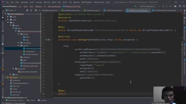 Spring Boot Security Auth Login & Registration - Part 2 смотреть онлайн