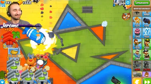 Bloons TD 6 - The FASTEST God Boosted Mortar Monkey Challenge | JeromeASF смотреть онлайн