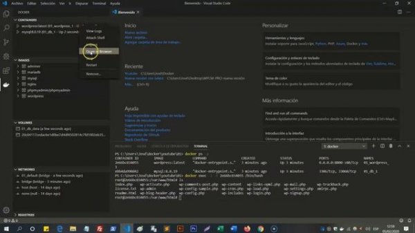 Docker Compose para WordPress -Volumes - 02