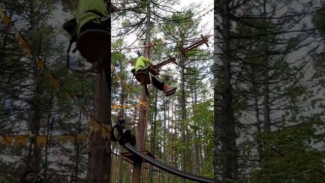 ?? Верёвочный парк.  Полное прохождение препятствий со всем снаряжением на жёлтой трассе.  Уфа 2022