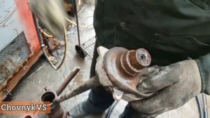 Как выбить торсион из кронштейна Renault Kangoo