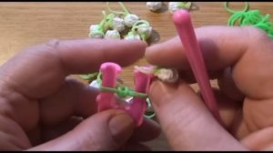 Как сплести браслет ЛАНДЫШИ из резинок BRACELET rainbow loom bands monster tail