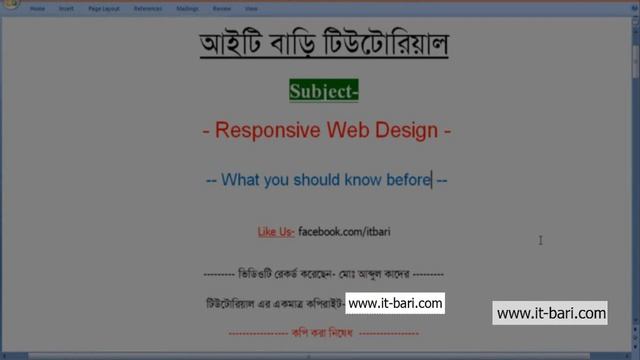 What you should know before part 02 |Responsive web design bangla tutorial for beginners смотреть онлайн