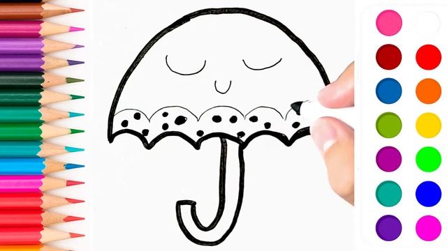 Як намалювати парасольку крок за кроком.How to draw an umbrella step by step. смотреть онлайн