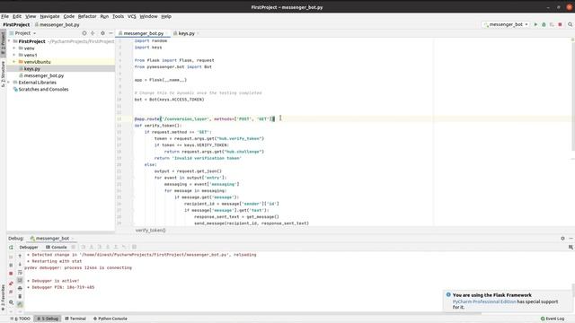 Facebook Messenger Bot tutorial- using Python(Pymessenger) смотреть онлайн