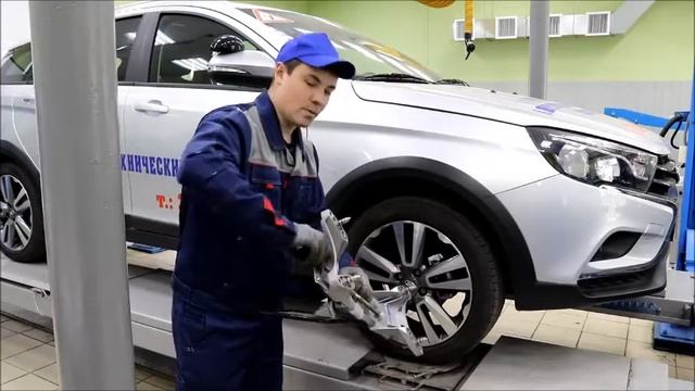 Регулировка Развала / Схождения на легковом автомобиле. смотреть онлайн