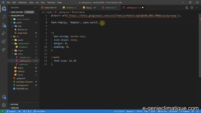 JavaScript249-React.js-Mise en place de GOOGLE FONTS pour utiliser des polices spécifiques смотреть онлайн