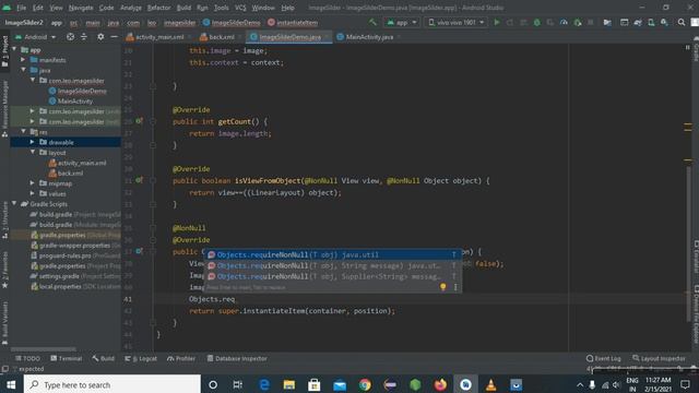 Image Silder in Android Studio смотреть онлайн