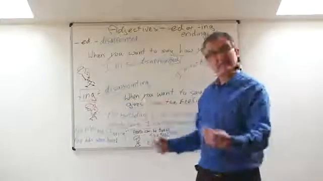 Adjectives with ed and ing endings for ESOL Learners with Caoimhin Woods смотреть онлайн