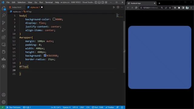 Web development magic ? | Facebook logo | html | CSS | JS #web #react #development смотреть онлайн