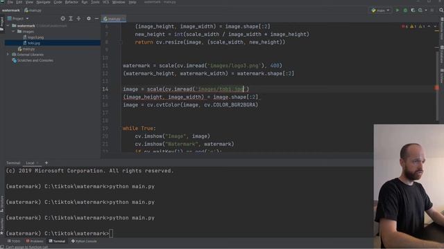 Add watermark to images with Opencv and Python смотреть онлайн