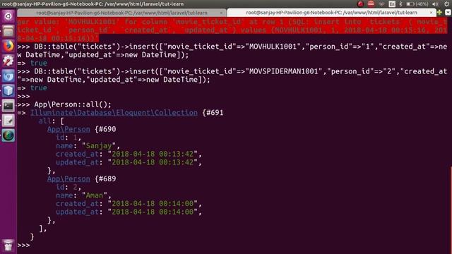 Laravel v5.4 Tutorial for beginners in hindi (Part#31) Eloquent Relationships: ONE TO ONE смотреть онлайн