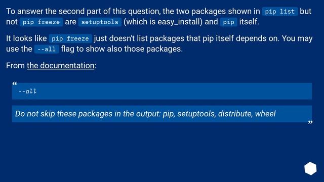 Pip freeze vs. pip list смотреть онлайн