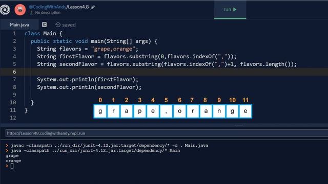 Lesson 4-8: String Methods: substring() (Introductory Java Programming for AP Computer Science A) смотреть онлайн