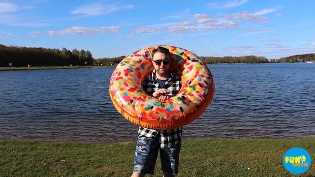 НАДУВНОЙ ПОНЧИК ДЛЯ БАССЕЙНА! Надувной круг от INTEX! смотреть онлайн