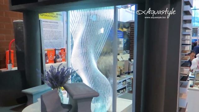 Водопад по стеклу со светящимся рисунком смотреть онлайн